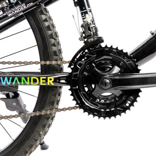 bicicleta wander glitch negro verde 5